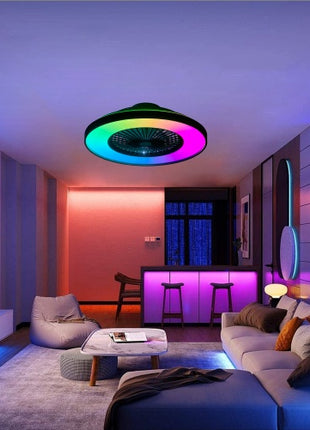 23" Smart Ceiling Fan with RGB LED Light – Dimmable App & Remote Control Ceiling Fan