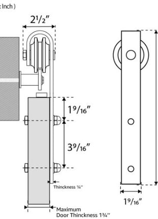 6.6 FT Sliding Barn Door Hardware Kit – Heavy Duty Carbon Steel Track System with Floor Guide & Handle (Black)