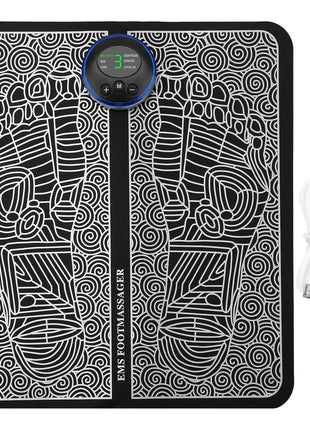 EMS Foot Massage Pad – Electric Foot Stimulator with 6 Modes & Adjustable Intensity Rechargeable