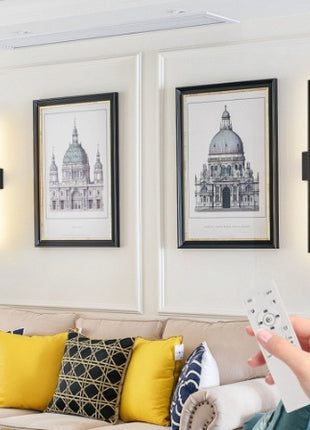 2 Pack Modern LED Wall Sconce – Minimalist Matte Black Indoor Wall Lights