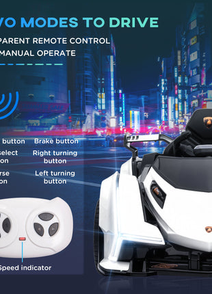 12V Kids Electric Ride-On Sports Car with Remote Control – LED Lights, Music & Suspension
