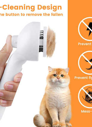 3-in-1 Pet Steam Brush for Cats & Dogs