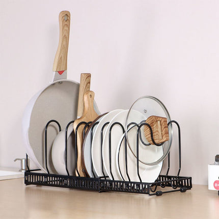 BY4- Adjustable Kitchen Pot Rack, Cutting Board, Cutting Board, Pot Cover Storage Rack, Multifunctional Storage Rack, Telescopic Pot Rac0k, Kitchen Storage Rack - Likeshoppe 