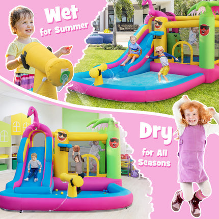 BC15- Inflatable Bounce Castle with Long Water Slide and 735W Blower - Likeshoppe 