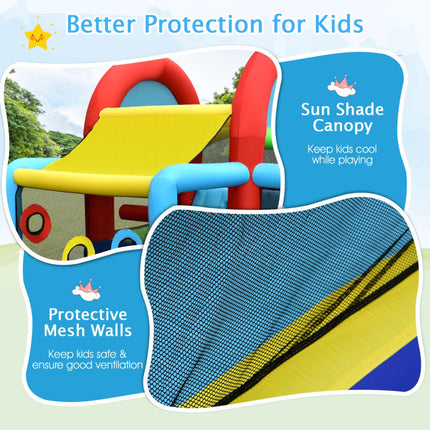 BC4- Inflatable Jumping Castle Bounce House with Dual Slides without Blower - Likeshoppe 