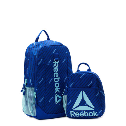BZ4- Reebok Childrens Arden Unisex Laptop Backpack, 2-Piece Lunch Set, Surf Blue - Likeshoppe 