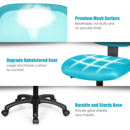 AV5- Low-back Computer Task Office Desk Chair with Swivel Casters for Kids - Likeshoppe 