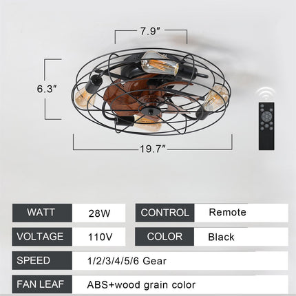 BU16- Ceiling Fan with Lights Dimmable LED - Likeshoppe 
