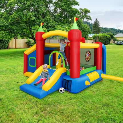 BC17- Inflatable Bounce House Kids Slide Jumping Castle without Blower - Likeshoppe 