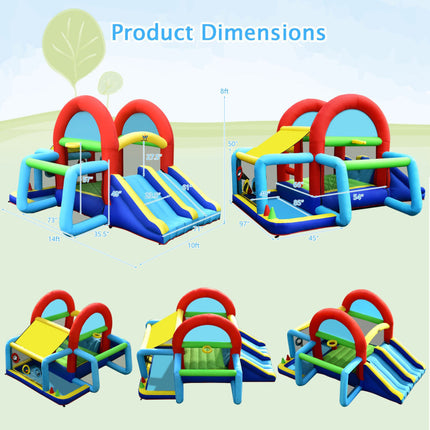 BC4- Inflatable Jumping Castle Bounce House with Dual Slides without Blower - Likeshoppe 