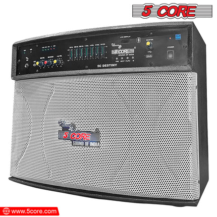 CC23- 5 Core Subwoofer System with Bluetooth/ 40W Active Speaker, Digital Display, 8 Ohm, with AUX, MIC, USB Input with Remote Control Ideal for Karaoke, Presentation, Meeting- Destiny - Likeshoppe 