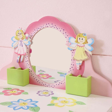 AY4- Kids Funnel Layla Girls Flower Vanity Set with Stool - Likeshoppe 