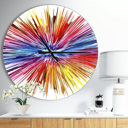 CG17- Designart 'Color Explosion ' Modern wall clock(Size 23" x 23") - Likeshoppe 