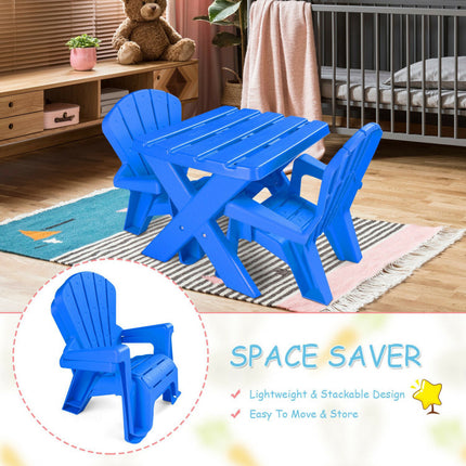 BM5- 3-Piece Plastic Children's Play Table Chair Set - Likeshoppe 
