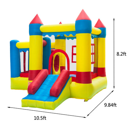 BC7-3.2*3*2.5m 420D Thick Oxford Cloth Inflatable Bounce House Castle Ball Pit Jumper Kids Play Castle Multicolor - Likeshoppe 