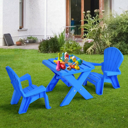 BM5- 3-Piece Plastic Children's Play Table Chair Set - Likeshoppe 