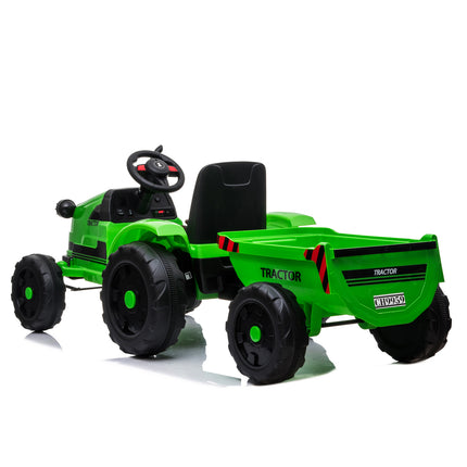 BH19- Toy Tractor with Trailer,3-Gear-Shift Ground Loader Ride On with LED Lights - Likeshoppe 