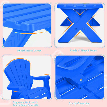 BM5- 3-Piece Plastic Children's Play Table Chair Set - Likeshoppe 