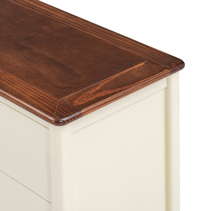 AU10- Wooden Storage Dresser with 6 Drawers,Storage Cabinet for kids Bedroom,Cream+Walnut - Likeshoppe 