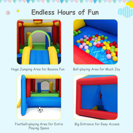 BC17- Inflatable Bounce House Kids Slide Jumping Castle without Blower - Likeshoppe 