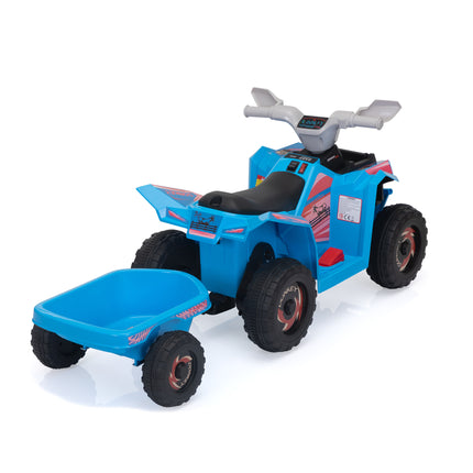 BH9- Children's Beach Car - with Trailer - Blue - Likeshoppe 