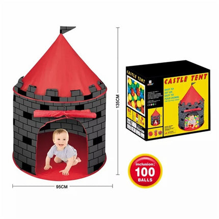 BE9- Outdoor Indoor Big Tent Playhouse Castle Pop Up Tent Foldable Children Teepee.Portable Kids Pop Up Knight Castle Children's Play Tent For Indoor And Outdoor Use and Best Gift For Boys and Girls. - Likeshoppe 