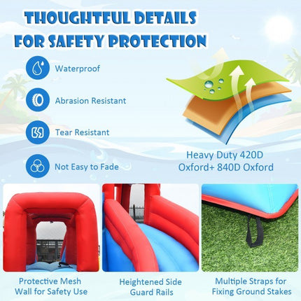 BC18- Inflatable Water Slide Crab Dual Slide Bounce House Without Blower - Likeshoppe 
