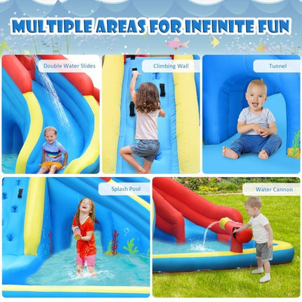 BC18- Inflatable Water Slide Crab Dual Slide Bounce House Without Blower - Likeshoppe 