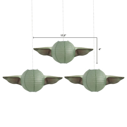 BU3- Multicolor Star Wars the Mandalorian The Child Baby Yoda Party Paper Lanterns, 3ct - Likeshoppe 