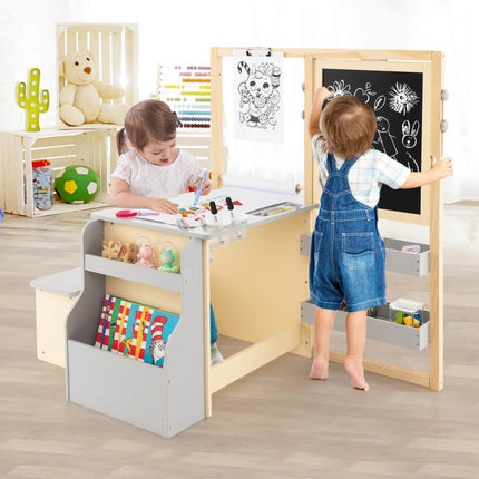 BM2- Kids Art Center Wooden Table Bench Set - Likeshoppe 