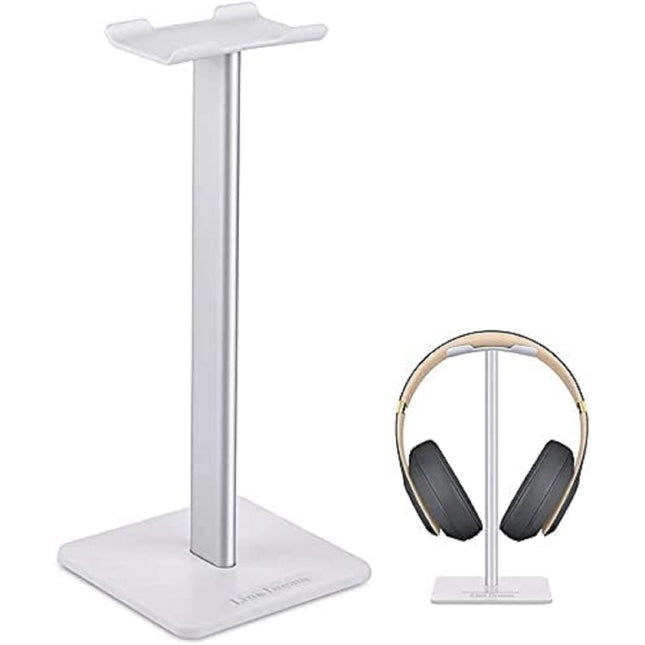 CD1- 5 Core Headphone Stand White with Stable Base Premium Headset Holder with Aluminum Supporting Bar, Flexible Headrest Hanger, Anti-Slip Earphone Stand White HD STND WH - Likeshoppe 