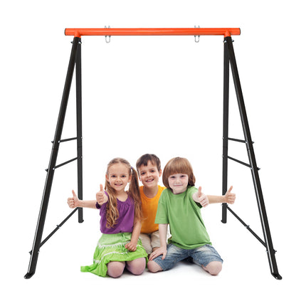 AZ1-Metal Swing Stand Swing Sets for Backyard,Powder Coated Swing Frame of Swing Set with Extra Side Bars,880 Lbs Heavy-Duty A-Frame Outdoor Swing Fits Swing Chair,Porch Swing - Likeshoppe 