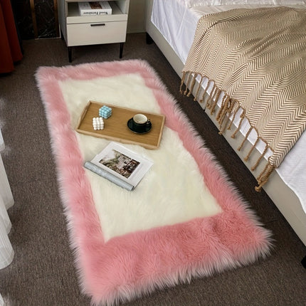 AR3- 1pc, Soft and Fluffy Sheepskin Rug for Bedroom and Living Room - Non-Slip and Machine Washable Carpet for Dormitory and Room Decor