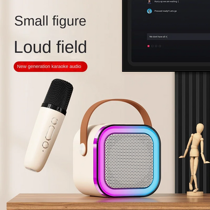 CC4- Karaoke Machine for Kids Adults,Mini Portable Blue-Tooth Karaoke Speaker with 2 Wireless Microphones and Dynamic Lights,Birthday Gift,Home KTV,Outdoor,Travel - Likeshoppe 