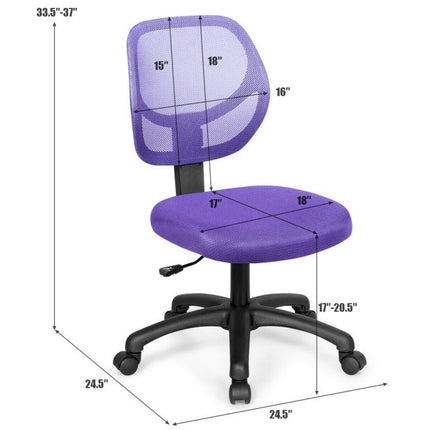AV5- Low-back Computer Task Office Desk Chair with Swivel Casters for Kids - Likeshoppe 