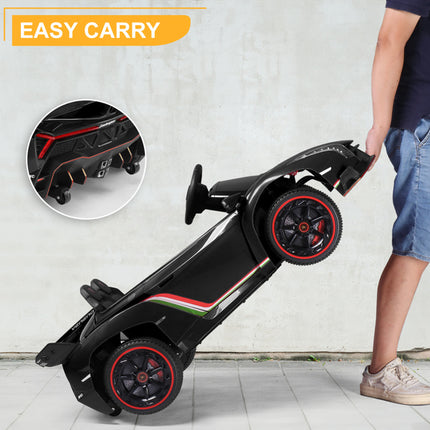 BH15- LEADZM Lamborghini Poison Small Dual Drive 12V 4.5AH with 2.4G Remote Control Sports Car Electric Car Black - Likeshoppe 