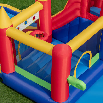BC12- 9-in-1 Inflatable Bounce Castle with Water Slide and Splash Pool without Blower - Likeshoppe 