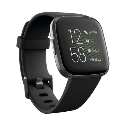 CB10- Fitbit Versa 2 Health & Fitness Smartwatch - Black/Carbon Aluminum - Likeshoppe 