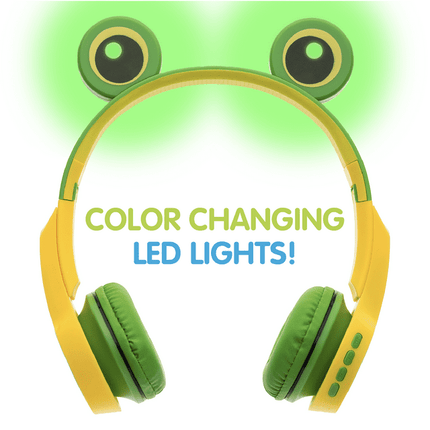 CB18- iTech Jr Kids Boys Frog Smartwatch with On Ear Light up Bluetooth Headphones - Likeshoppe 