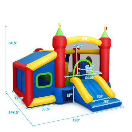 BC17- Inflatable Bounce House Kids Slide Jumping Castle without Blower - Likeshoppe 