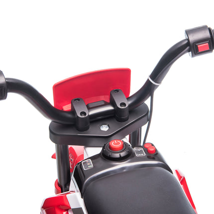 BH8- 12V Kids Ride on Toy Motorcycle, Electric Motor Toy Bike with Training Wheels for Kids 3-6, Red - Likeshoppe 