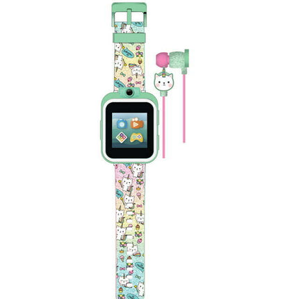 CB15- iTech Junior Kids Unisex Earbuds & Smartwatch Set - Cat Print 900408M-40-F01 - Likeshoppe 