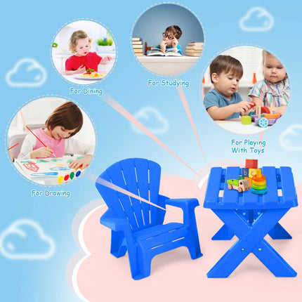 BM5- 3-Piece Plastic Children's Play Table Chair Set - Likeshoppe 