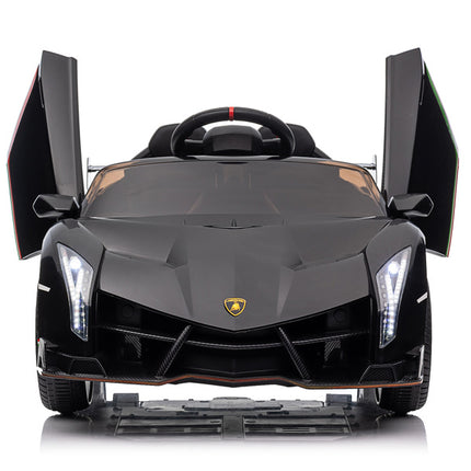 BH15- LEADZM Lamborghini Poison Small Dual Drive 12V 4.5AH with 2.4G Remote Control Sports Car Electric Car Black - Likeshoppe 