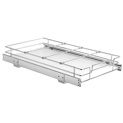 CJ4- 11"W x 21"D Pull Out Cabinet Organizer, Heavy Duty Slide Out Pantry Shelves, Chrome-Plated Steel Roll Out Drawers, Sliding Drawer Storage for Home, Inside Kitchen Cabinet, Bathroom, Under Sink - Likeshoppe 