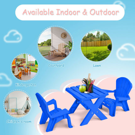 BM5- 3-Piece Plastic Children's Play Table Chair Set - Likeshoppe 