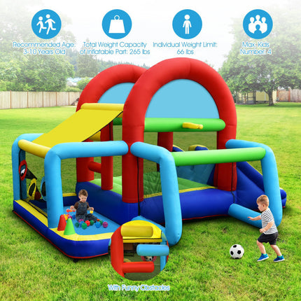 BC4- Inflatable Jumping Castle Bounce House with Dual Slides without Blower - Likeshoppe 
