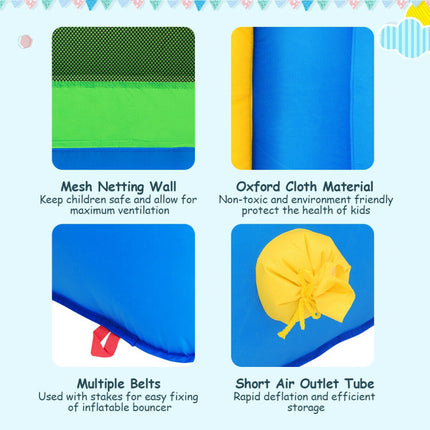 BC17- Inflatable Bounce House Kids Slide Jumping Castle without Blower - Likeshoppe 