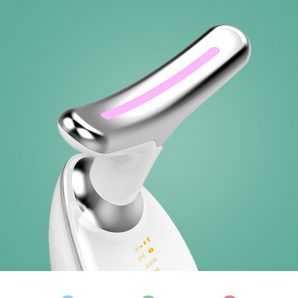 CE4- Red-Light-Therapy-for-Face and Neck, Red Light Therapy Wand, 3 Color Led Face Neck Massager for Skin Tightening, Face Lift, Wrinkle Removal, White - Likeshoppe 