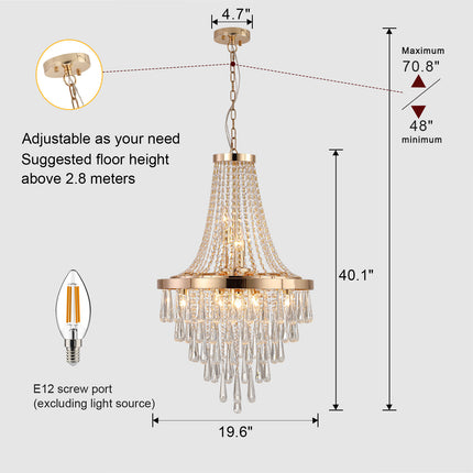 BX2- Gold Crystal Chandeliers,Large Contemporary Luxury Ceiling Lighting for Living Room Dining Room Bedroom Hallway - Likeshoppe 